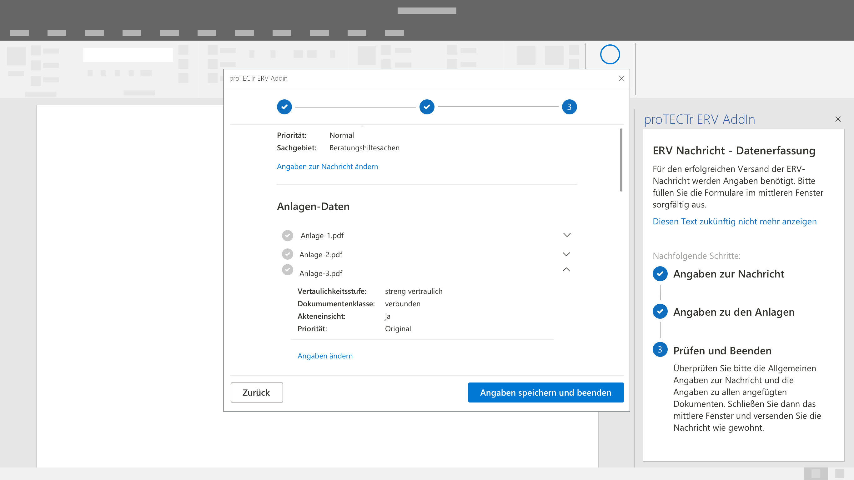 screenshot protectr xjustiz addin outlook