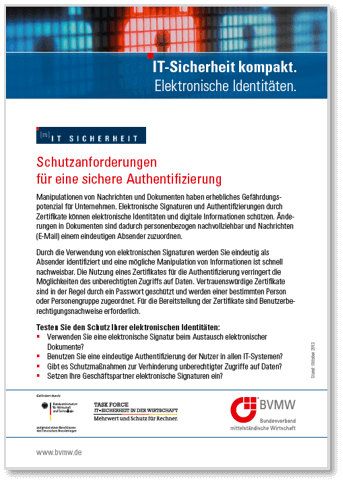 BVMW mIT Sicherheit kompakt sichere Identitäten