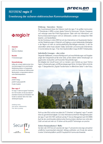 procilon Referenz regio iT progov cluster marktkommunikation behoerdenpostfach