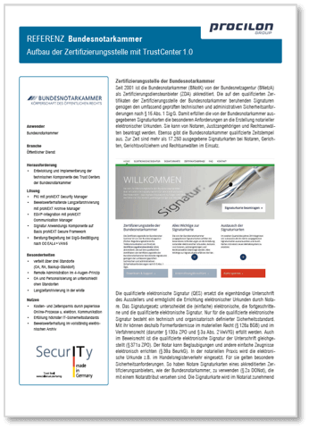 procilon Referenz Bundesnotarkammer Trustcenter