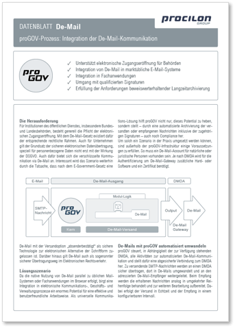 procilon datenblatt progov prozessl de-mail umwandlung e-mail