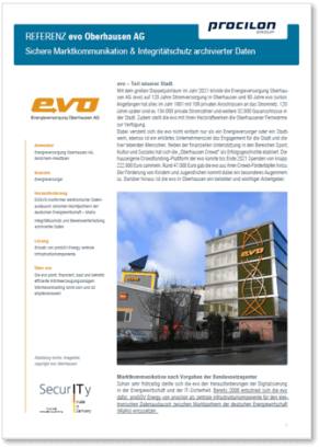 procilon referenz energieversorgung oberhausen marktkommunikation integritätsschutz beweiswerterhaltung