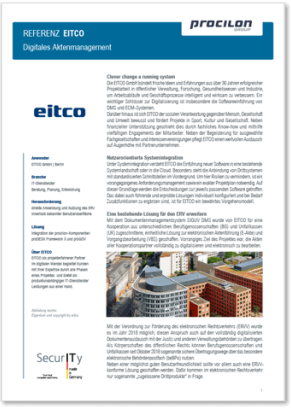 procilon Referenz EITCO Integration elektronischer Rechtsverkehr
