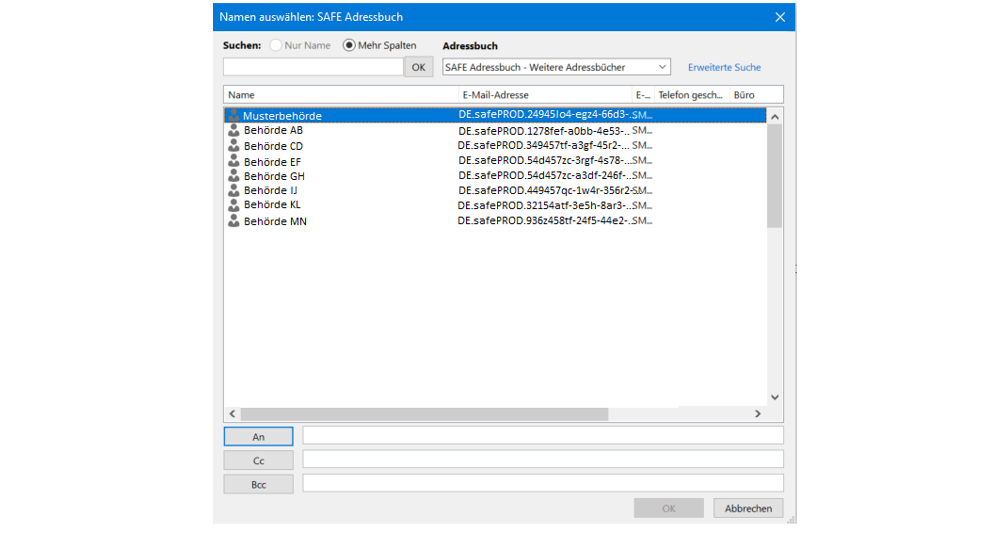 procilon bebpo versand outlook auswahl