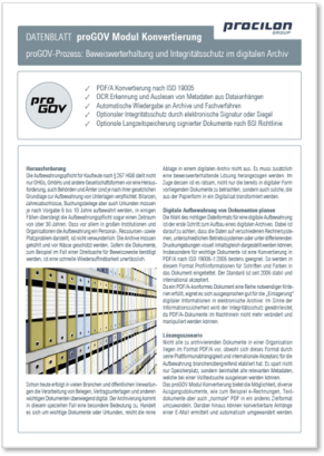procilon Datenblatt proGOV Modul Konvertierung
