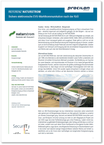 procilon Referenz naturstrom ag marktkommunikation rzue