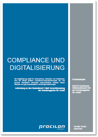 procilon schriftenreihe compliance digitalisierung dsgvo konformer datenaustausch mit der bundesagentur fuer arbeit