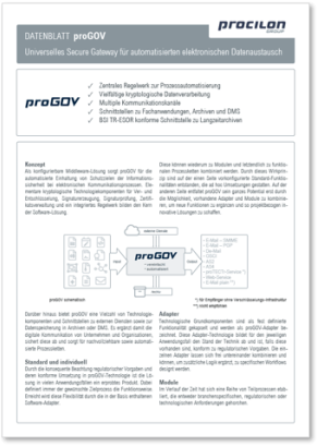 procilon Datenblatt proGOV