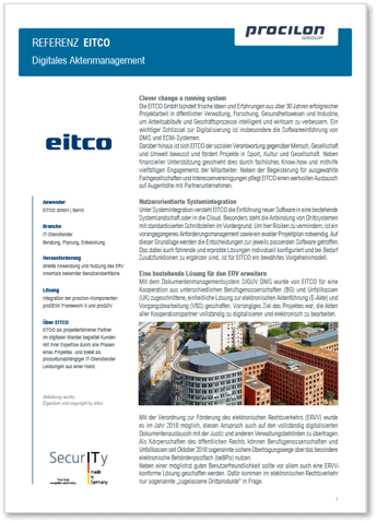 procilon Referenz EITCO Integration elektronischer Rechtsverkehr