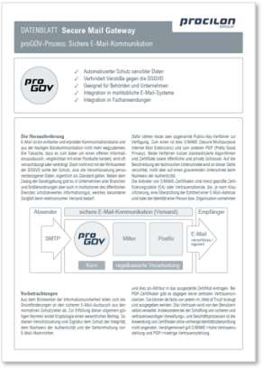 procilon Datenblatt proGOV E-Mail Verschlüsselung